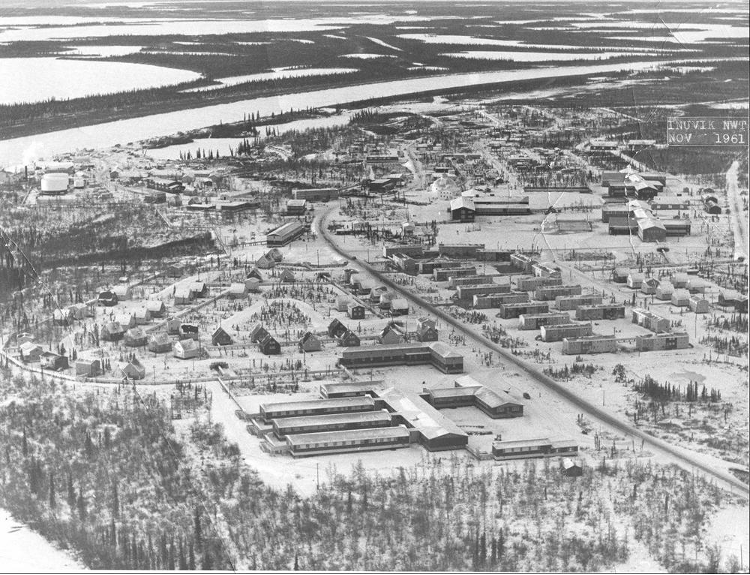 Aerial Photograph, Inuvik, Canada, 1961. From the Royal Canadian Navy. 
